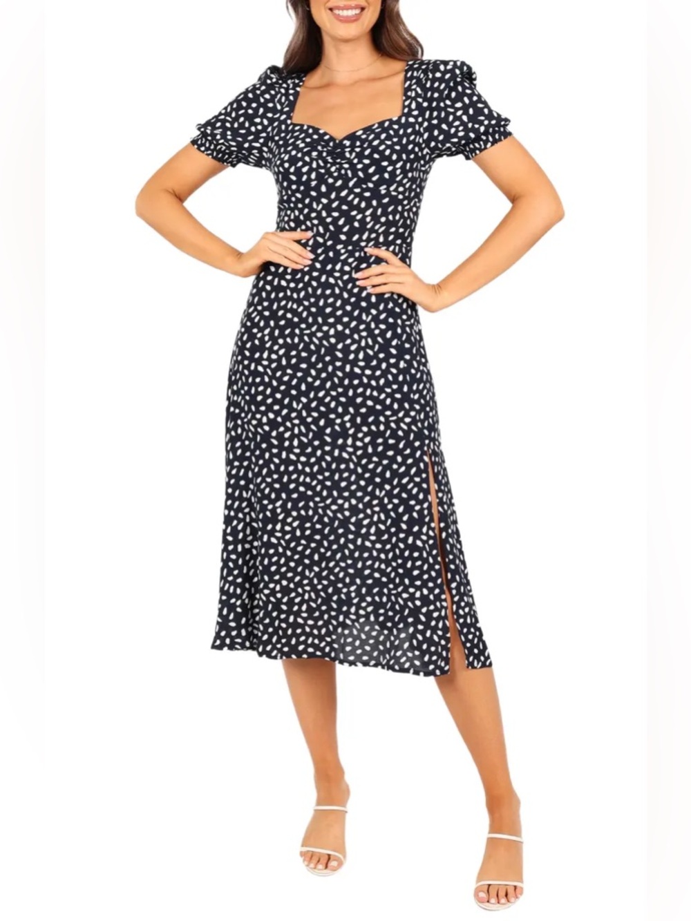 PETAL & PUP FRANKLIN DRESS - BLUE WHITE B3354